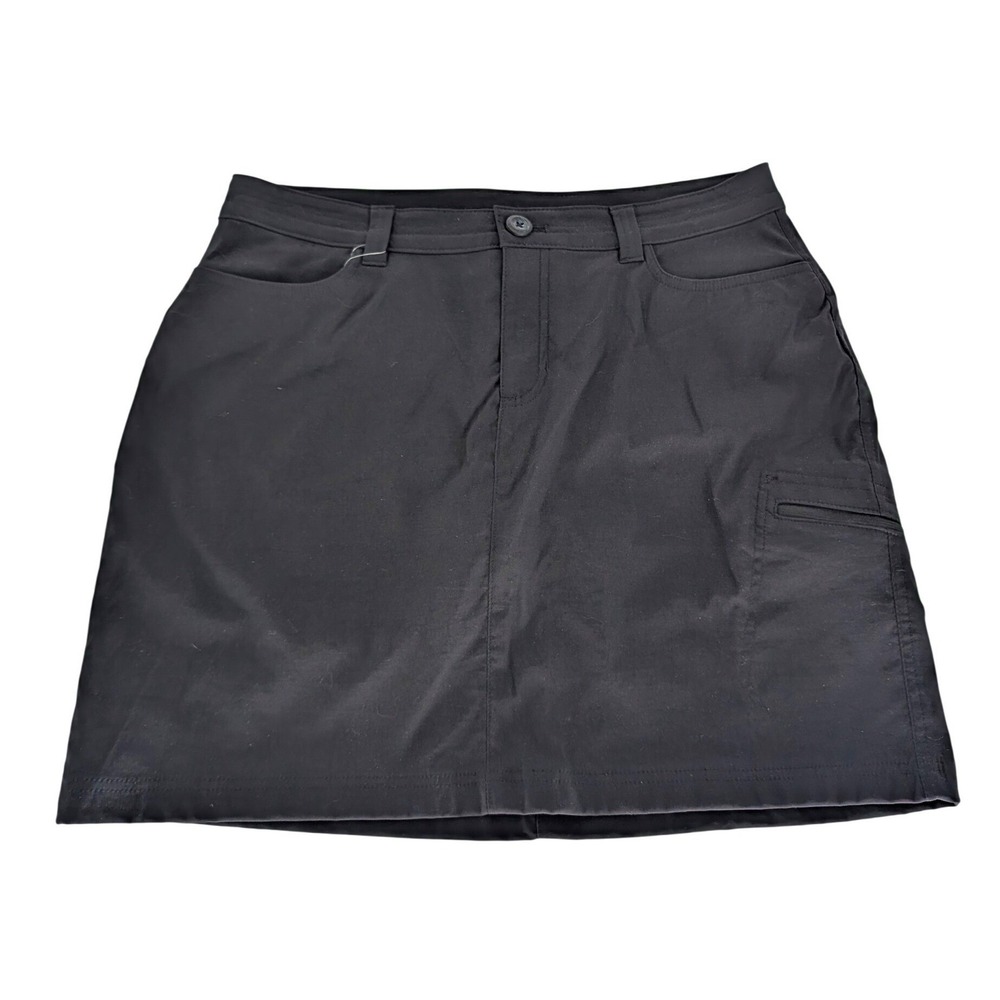 Eddie Bauer Rainier Skort Womens 10 Black‎ Stretch Hiking Outdoor Golf Tennis